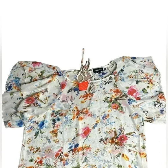 Y2K,vtg,MINT LIMIT  women XL, dress,sheer,chiffon type,bell ,tie,keyhole, NWT - Picture 6 of 15